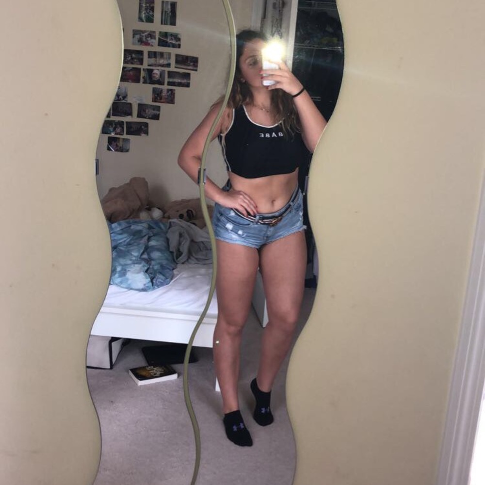 Cute black and white crop top